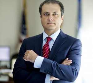 Preet Bharara, five years into his tenure as U.S. attorney for the Southern District of New York, in New York.