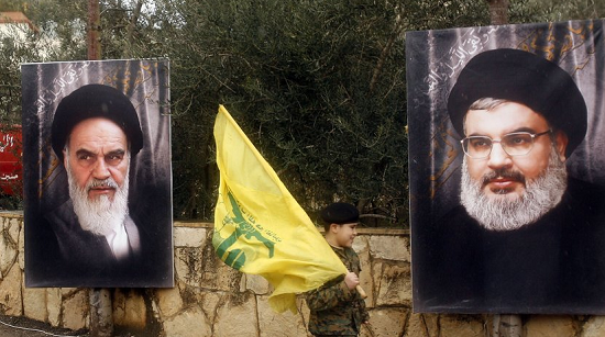 Ayatollah Khomenei and Hassan Nasrallah