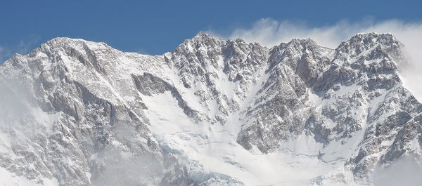 Kanchenjunga Main, 3rd highest mountain in the world, 8,586 meters/28,169 ft